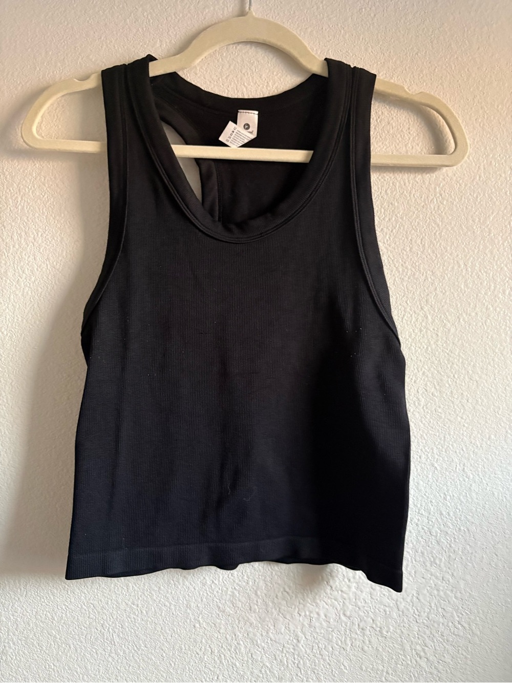 90 Degree By Reflex Black Ribbed Tank Top